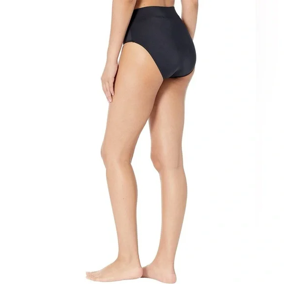 NWT L.L. Bean Women's BeanSport Swimwear, Mid-Rise Brief in black size 6 - Picture 3 of 7